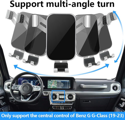 LUNQIN 2019 2020 2021 2022 2023 2024 G550 G500 G63 G55 W463 Car Phone Holder for Mercedes-Benz G-Class G Wagon AMG Auto
