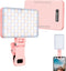 Newmowa Pink Rechargeable Selfie Light - Portable Clip-on Video Light for Phone/Laptop/Camera With