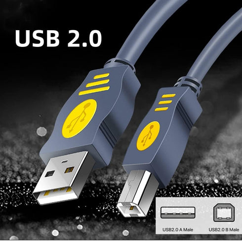Vay Forwarg 2.0 2.0 5FT Printer Cable USB A to USB B Printer Dedicated Cable Male to Male Gray Suitable for Inkjet