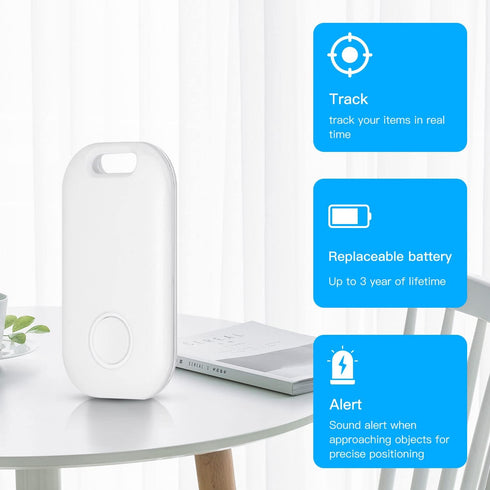 2 Pack Key Finder - Smart Bluetooth Tracker, Anti-Lost Device for Keys and Bags, Works with Apple Find My, iOS Only