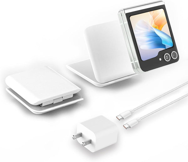 Wireless Charger for Samsung Galaxy Z Flip, Foldable Portable Travel Charging Stand, 15W Fast Charger for Galaxy Z