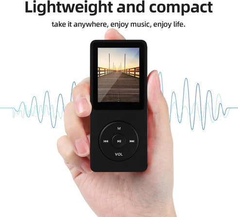 Muhivuts MP3 32GB Card,1.8-inch Player is a Portable Music Player with a Micro sd Screen,with Speaker,FM
