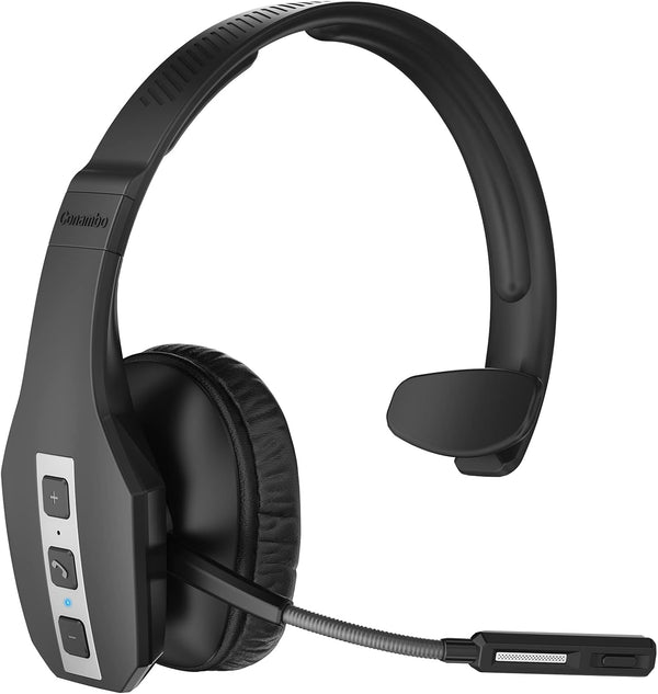 Trucker Bluetooth Headset V5.1, CVC8.0 Noise Cancelling, 35Hrs HD Talktime Wireless Headset for Drivers