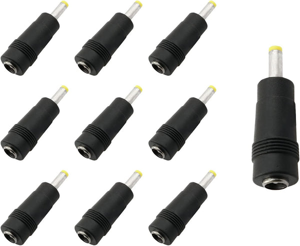10pcs DC Power Adapter 5.5x2.1mm Female Jack to 4.0x1.7mm Male Plug, Electrical Socket Converter