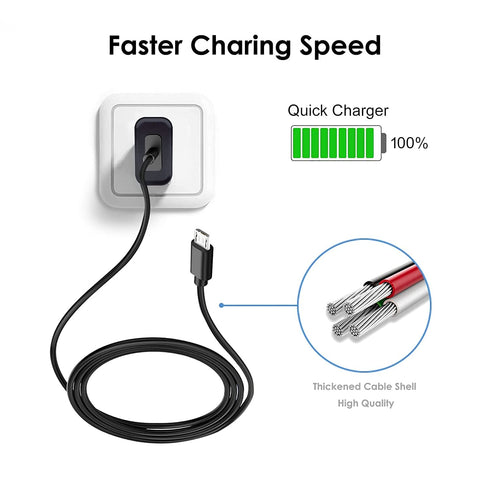 Micro USB Fast Wall Charger Charging Cable Cord fit for Lg flip Phone, Orbic Journey V, Orbic Slim, CAT S60 S41 S42 S31 B30, Freestyle Libre Reader 2 Libre 14 Day & More Flip Cell Phone Charge