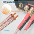 UCINNOVATE 2Pack 4m 13AWG Speaker Cable with Gold Plated Banana Plugs, Pre-Connected HiFi Copper for Home Theater