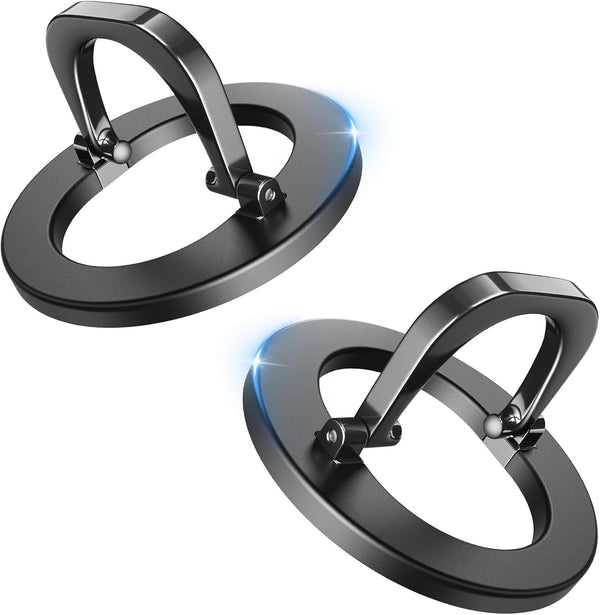 SUPERONE 2 Pack for MagSafe Phone Grip, Adjustable Magnetic Ring Holder Removable Finger Kickstand for iPhone 15, 14,