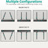 WALI Sound Bar Mount Bracket for Mounting Above or Under TV, Adjustable 3 Angled Extension Arm, Fits Most 23 to 65 Inch