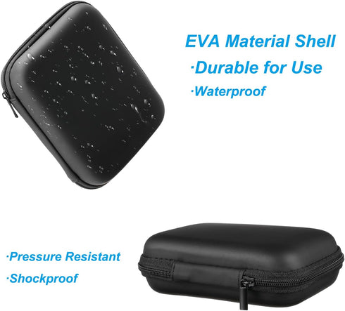 PATIKIL 5.51x3.94 Electronic Organizer Case, 2Pcs EVA Hard Waterproof Travel Carrying Case for Digital Devices