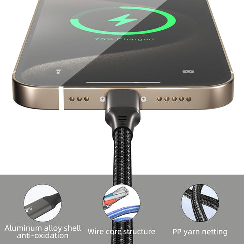 USB C to USB C Cable 240W, Nylon USB2.0 3.3FEET, 480Mbps Data Transfer, 5A Fast Charging for iPhone 15 Series, Samsung