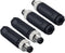 Industrial Sensor Connector Plug, Lonlonty M8 Connector 3-Pin A Coding UTP IP67 Waterproof Adapter