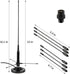 eifagur 136-174MHz 400-470MHz PL259 UHF VHF Dual Band Magnetic Base Mount Soft Whip Antenna with Ground Plane Kit