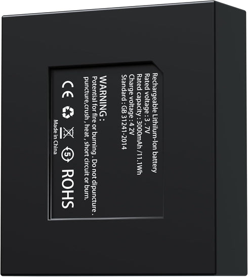 Saneen Premium 1 Pack Rechargeable Lithium-Ion Battery 3000mAh for 4K 8K 64MP S05 WiFi Digital Camera