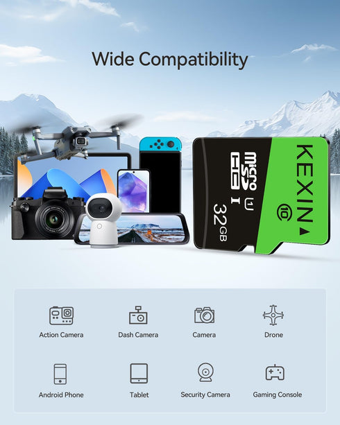 KEXIN 3 Pack 32GB 10 C10, U1, 32 3 Pack Micro SD Card Memory Card MicroSDHC UHS-I Memory Cards Class High Speed Card
