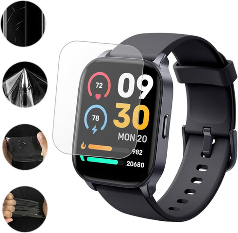TOOBUR Smart Watch Screen Protector, 2.01 Full Coverage Clear TPU Soft Film (6 Pack) for IDW17 Smartwatch