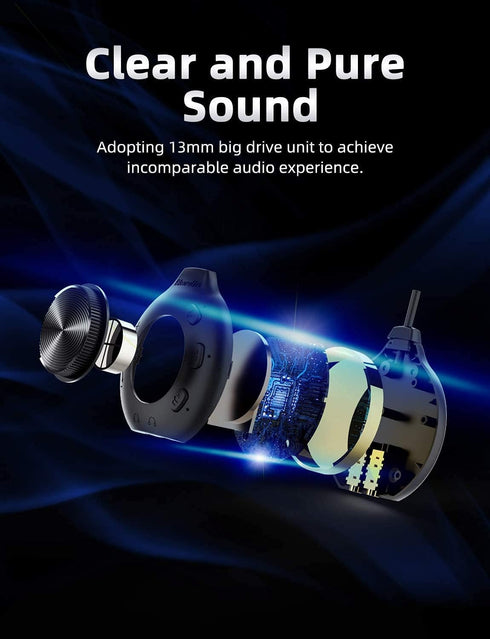 Bluedio Li Pro Wired Earphones: In-Ear Headphones with Microphone, Volume Control & 7.1 Channel Sound for PC & 3.5mm