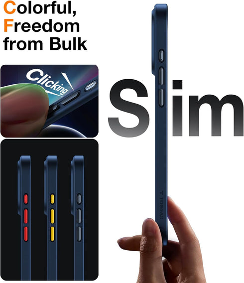 TORRAS 17 17 for iPhone Pro Case, Beyond Military-Grade Protection, Camera Control Button, DIY Buttons, Translucent