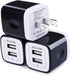 USB Wall Charger / Ailkin 3-Pack 2.1Amp Dual Port Fast Charging Adapter / Cube Box for iPhone 15 14 Pro 13 12 SE XS 8