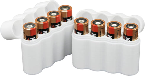 Slimline AA Battery Case, Soft Durable Material - Pack of 2 (Holds 4 Batteries)