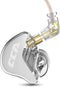 Ultra-Thin Diaphragm CCA CRA Wired IEM Earbuds with Super Bass & Clear Sound for Musicians, DJs, & Singers (White)
