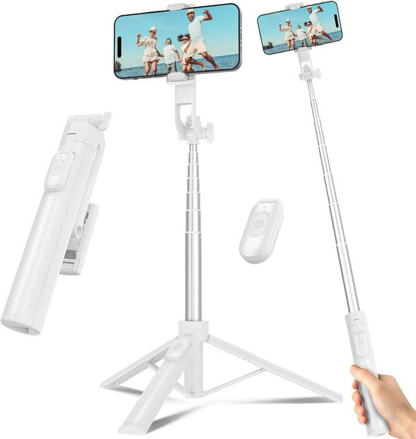 Liphisy Selfie Stick Travel Tripod for Cell Phone with Remote Control and Phone