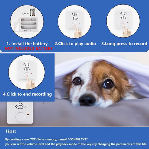 JRGKJCP 16 Minutes Voice Recorder for Stuffed Animals,Voice Box for Recordable Presents,Recordable Button Sound Box