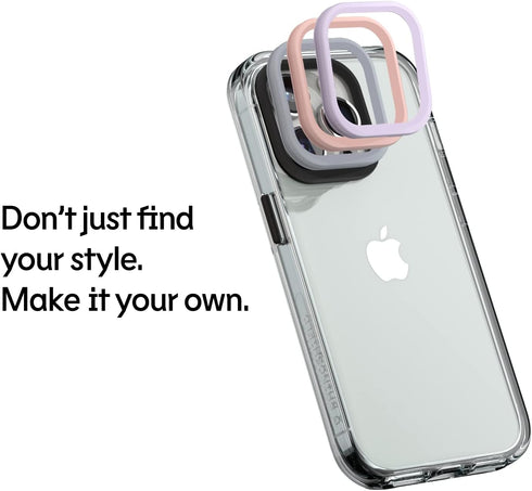 RhinoShield Crystal Clear Case for iPhone 14 Pro Max, Advanced Yellowing Resistance, High Transparency, Black Camera