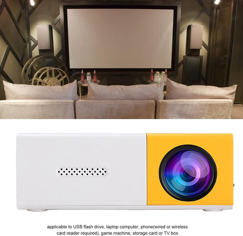 Mini Projector, 1080P Supported Video Projector, Portable Outdoor Projector, Home Theater Movie Projector for Laptop,