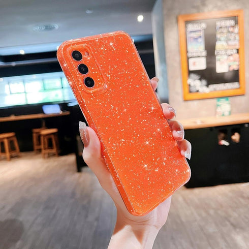 MINSCOSE Compatible with Samsung Galaxy S20 FE 5G Case, Cute Neon Bright Color Glitter Bling Thin Slim Shockproof Cover