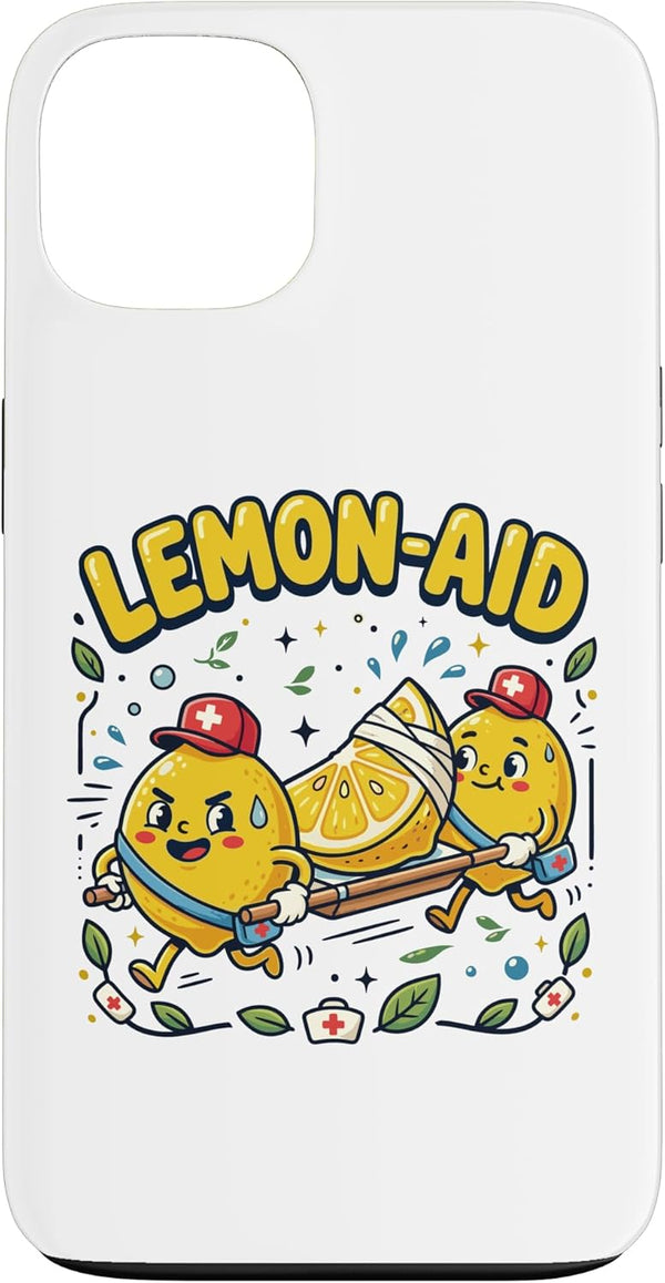 Lemon Paramedic Rescue Designs Lemon Aid Ambulance Lemonade Pun Citrus Fruit Lover Foodie Case for iPhone