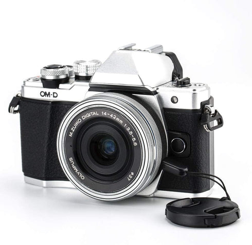 2-Pack 37mm Front Lens Cap Cover with Deluxe Cap Keeper for Olympus 14-42mm 1:3.5-5.6 EZ Kit Lens on OM-D EM10 Mark III