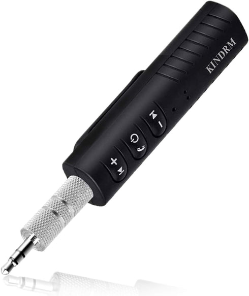 Upgraded Bluetooth Aux Adapter, KINDRM Bluetooth 5.0 Stereo Audio Receiver, Mini Portable 3.5mm Wireless Adapter