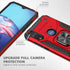 HNHYGETE for Moto E Phone Case, Shockproof Tough Rugged Hard Rubber Bumper with HD Screen Protector, Red