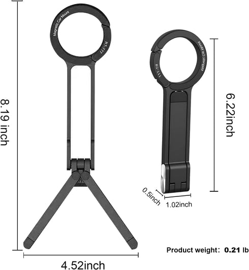 Keledz 16/15/14/13/12 Magnetic Pocket Phone Tripod Foldable for iPhone Plus Pro Max Series, Aluminium Smartphone Mini