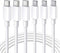 Ximytec USB C to Lightning Cable 3-Pack, 10FT, MFi Certified, Fast Charger for iPhone 14, 13, 12, 11, iPad, White