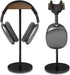 Headphone Stand for Desk - Headset Holder with aluminum alloy support rod, gaming headset stand with wooden support plate