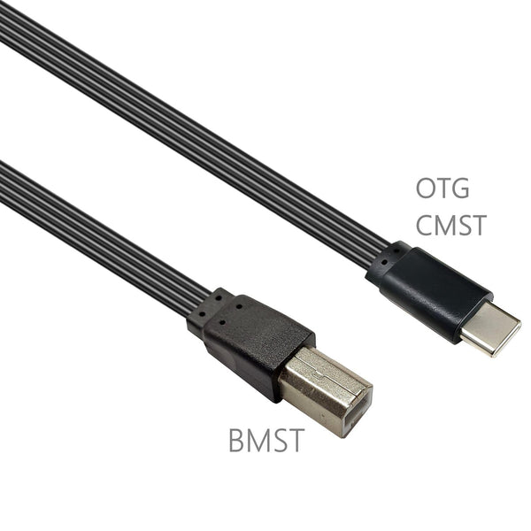STUPDOLERI (OTGCMST-BMST, 30CM) USB B to USB C Printer Cable, Nylon Braided, USB C MIDI Cable Compatible for MacBook