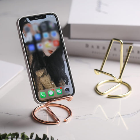SIRMEDAL Cell Phone Stand, Business Card Holder, Mobile Phone Holder Metal Wire Cellphone Cradle Dock, Compatible