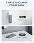 VRURC Portable Charger 10000mAh, Built-in Cables and AC Wall Plug, USB C Power Bank for Smart Phones and Tablets (Grey)