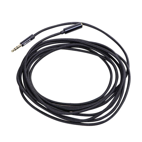 Healifty Cord Microphone Headphone Mic 3.5mm 3 Meter Male-to-Female Headphone Extension Line Stereo Audio Cable for Speaker Cellphone Computer (Black) Headphones Microphone Cable Extension Headset