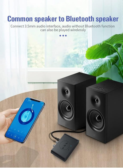 Bluetooth 5.4 Audio Adapter for Music Streaming Sound System, Wireless Adapter for Smartphones and Tablets, Works with