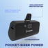 CHARGEWORX Portable Power Bank, 5,000 mAh Battery Capacity, Fast Charging, Small Compact Design, Black