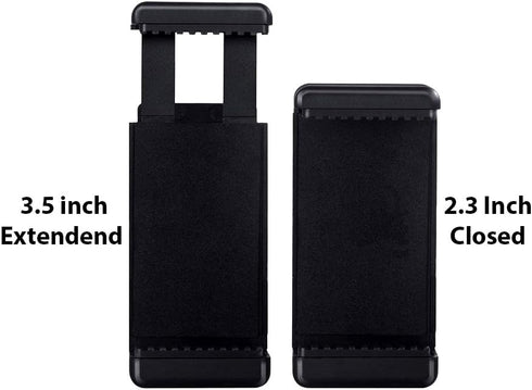 Acuvar More(2 Pack) Universal Cell Phone Tripod Mount Adapter, Phone Holder Clip Connector Head Used for Monopod Selfie