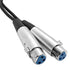 Seismic Audio SA-Y4 1' Splitter Patch Cable, 1 XLR Male to 2 XLR Female