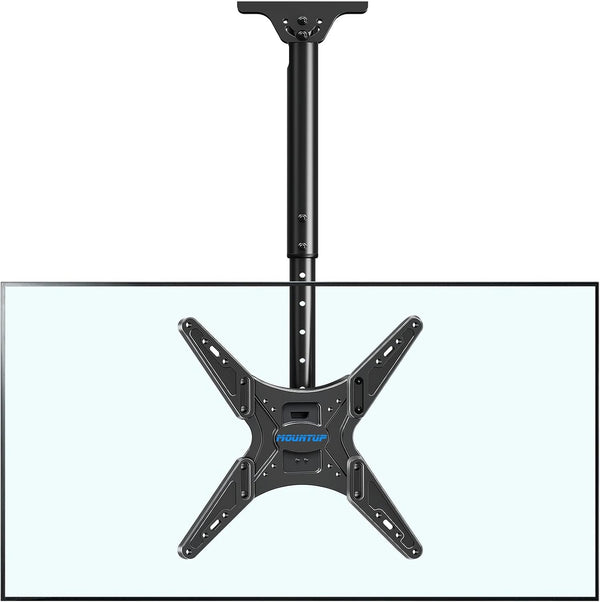 MOUNTUP Ceiling TV Mount for 24''-65'' TVs, Full Motion Height Adjustable Bracket, Holds 99lbs, Max VESA 400x400mm