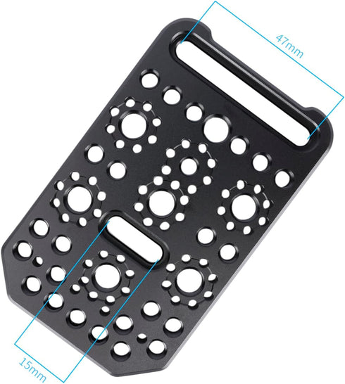 NICEYRIG Multi-Purpose Camera Cheese Plate, Compatible with Sony FX3/FX30, BMPCC 6K Pro, ARRI & 1/4’’ Locating Pin Hole