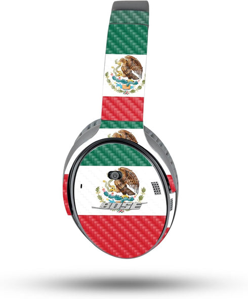 MightySkins Carbon Fiber Skin for Bose QuietComfort 35 II Headphones - Mexican Flag, Durable Textured Finish