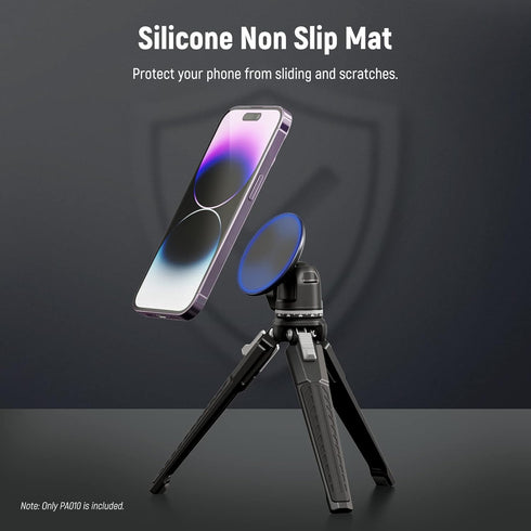 NEEWER Magnetic Phone Tripod Mount Adapter with 1/4" Holes, Compatible with iPhone MagSafe, Phone Holder for Video