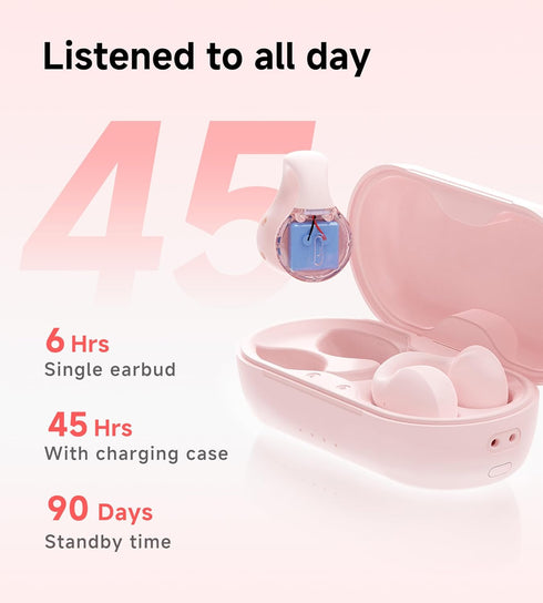 King Lucky i21 Open Ear Clip On Earbuds, Wireless Bluetooth Ear Clip Headphones with Mic, Noise Cancelling, Waterproof