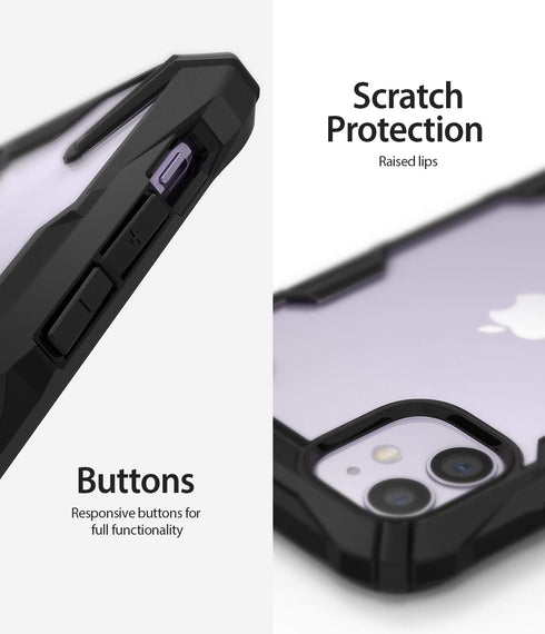 Ringke Fusion-X Compatible iPhone 11 Case, Edge Protection Design, Scrape Resistant Case Cover, Black
